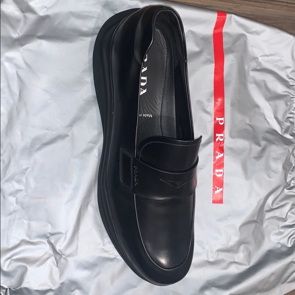Prada Men’s Spazzolato Leather Penny Loafer